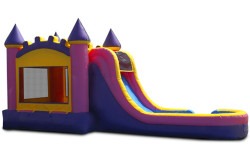 IMG 2363 1705712931 Pink Bounce House W/Slide Combo Splash Pool