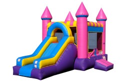 IMG 2375 1705713638 Pink Dry Bounce House W/Slide Combo