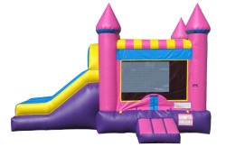 Pink Dry Bounce House W/Slide Combo