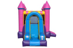 IMG 2377 1705713638 Pink Dry Bounce House W/Slide Combo