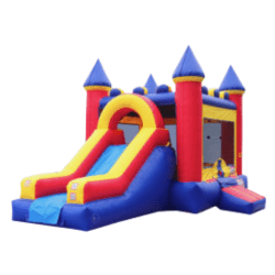 Blue Dry Bounce House W/Slide Combo